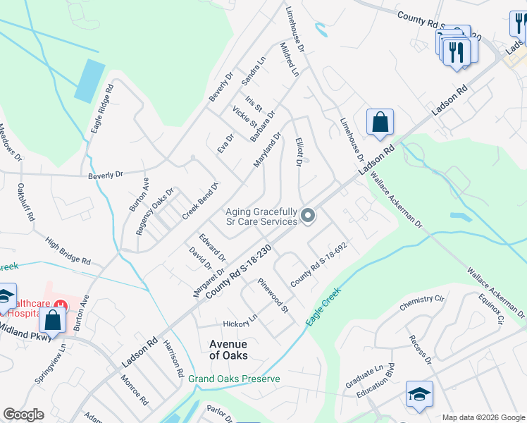 map of restaurants, bars, coffee shops, grocery stores, and more near 151 Mickler Drive in Ladson