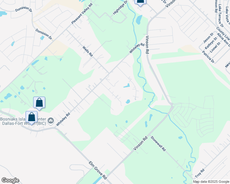 map of restaurants, bars, coffee shops, grocery stores, and more near 121 Hunters Glen Drive in Wylie