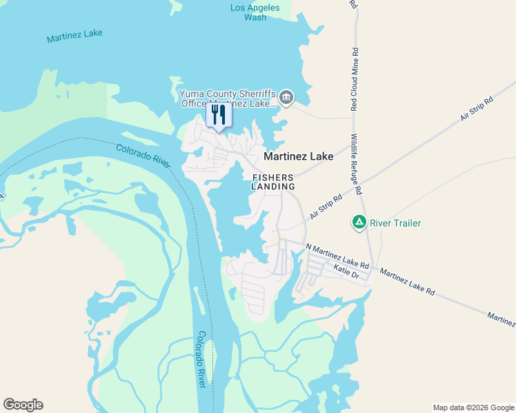 map of restaurants, bars, coffee shops, grocery stores, and more near Lakeview Place in Martinez Lake