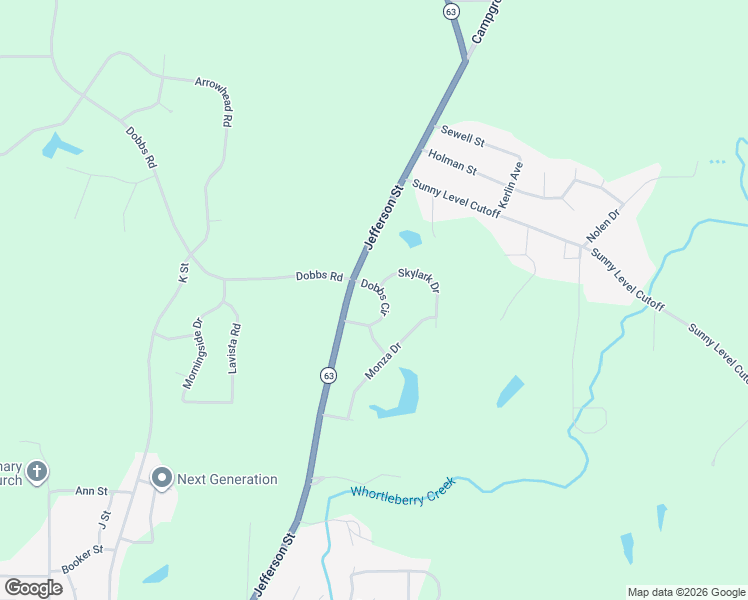 map of restaurants, bars, coffee shops, grocery stores, and more near 2180 Dobbs Circle in Alexander City