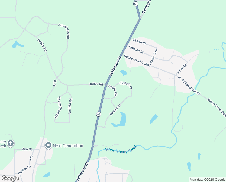 map of restaurants, bars, coffee shops, grocery stores, and more near 2180 Dobbs Circle in Alexander City
