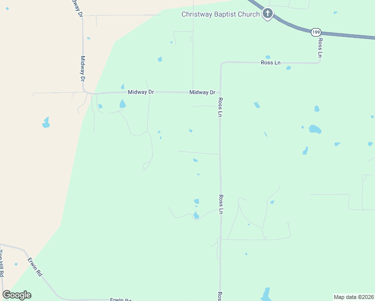 map of restaurants, bars, coffee shops, grocery stores, and more near 1200 Ross Ln in Springtown