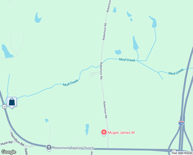 map of restaurants, bars, coffee shops, grocery stores, and more near 137 Robertson Road in LaGrange