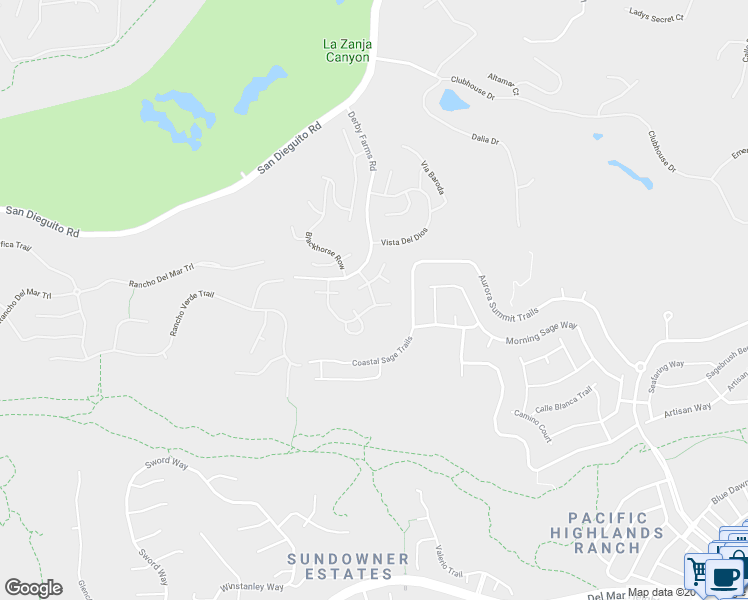 map of restaurants, bars, coffee shops, grocery stores, and more near 5269 Avenida Cantaria in San Diego