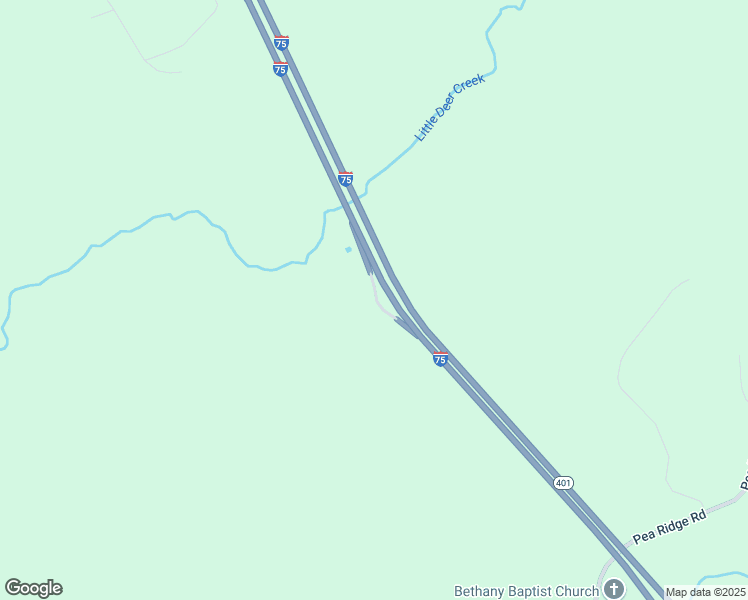 map of restaurants, bars, coffee shops, grocery stores, and more near Interstate 75 in Juliette