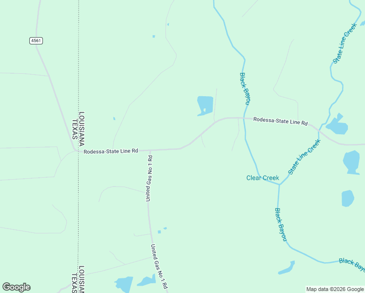 map of restaurants, bars, coffee shops, grocery stores, and more near 10916-10998 Rodessa-State Line Road in Rodessa