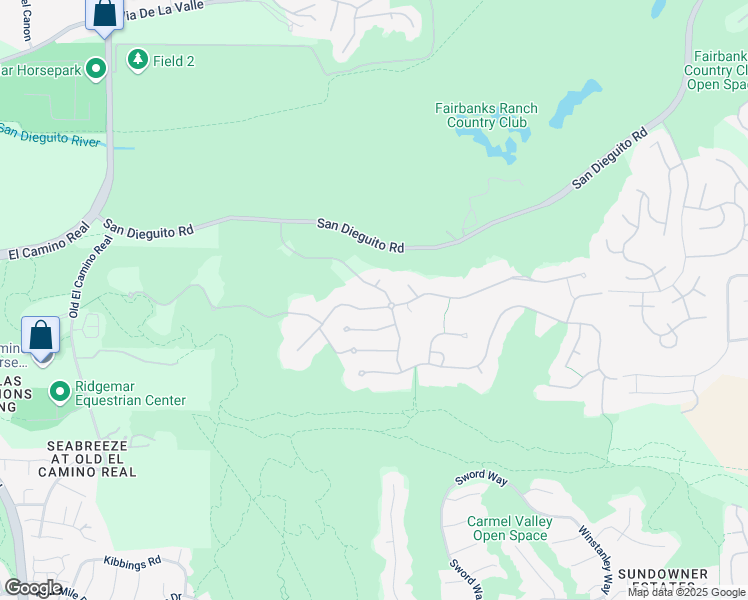 map of restaurants, bars, coffee shops, grocery stores, and more near 4690 Rancho Del Mar Trail in San Diego