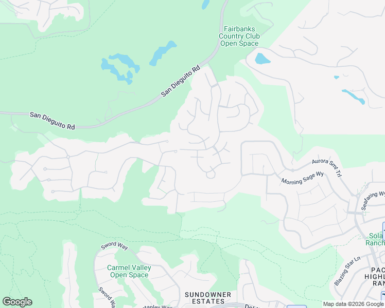 map of restaurants, bars, coffee shops, grocery stores, and more near 5120 Via Avante in San Diego