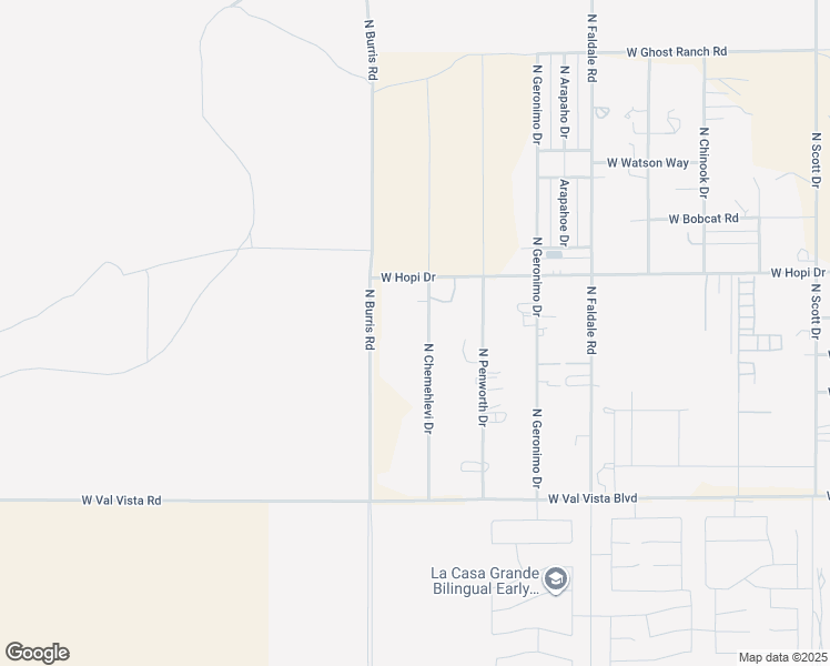 map of restaurants, bars, coffee shops, grocery stores, and more near 10244 North Chemehlevi Drive in Casa Grande