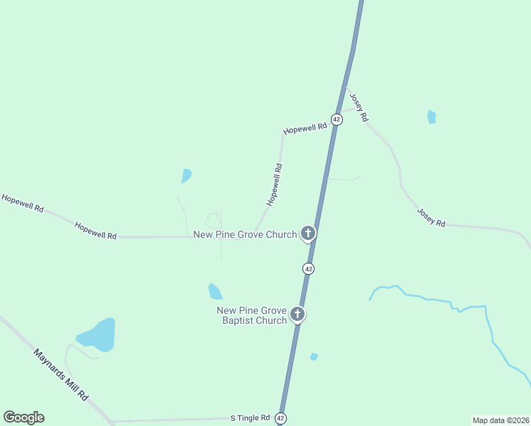 map of restaurants, bars, coffee shops, grocery stores, and more near Hopewell Road in Forsyth