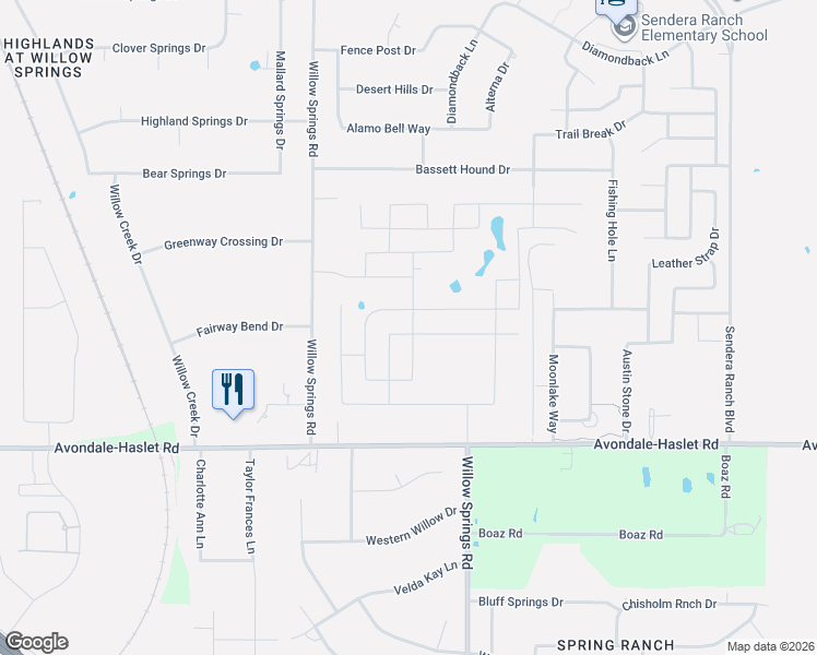 map of restaurants, bars, coffee shops, grocery stores, and more near 1714 Avondale Haslet Road in Haslet
