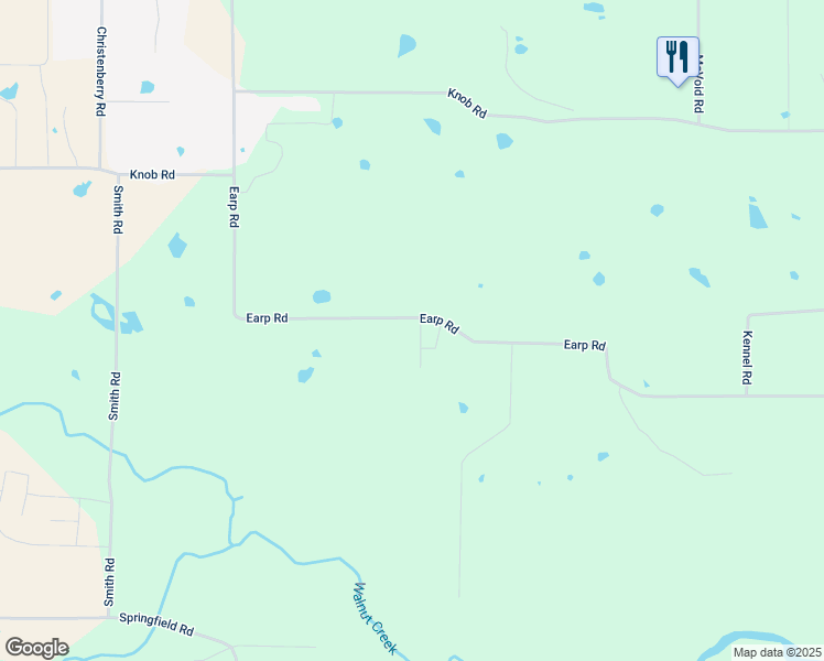 map of restaurants, bars, coffee shops, grocery stores, and more near 838 Earp Road in Springtown