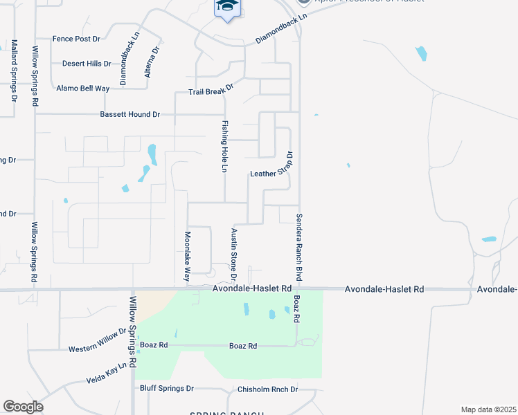 map of restaurants, bars, coffee shops, grocery stores, and more near 13358 Leather Strap Drive in Haslet