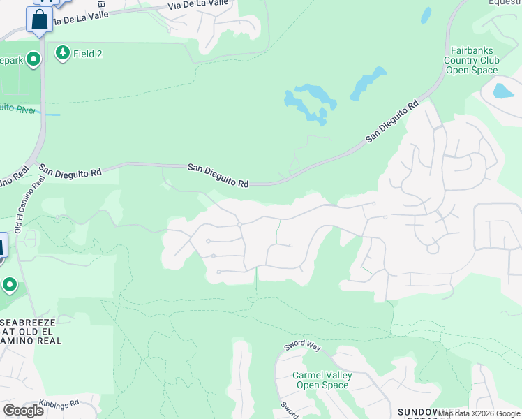 map of restaurants, bars, coffee shops, grocery stores, and more near 4760 Rancho Del Mar Trail in San Diego