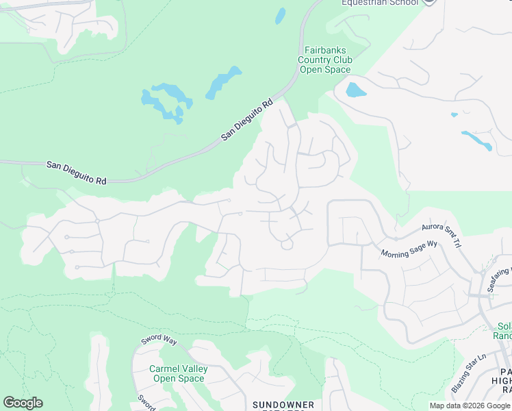 map of restaurants, bars, coffee shops, grocery stores, and more near 5120 Via Avante in San Diego