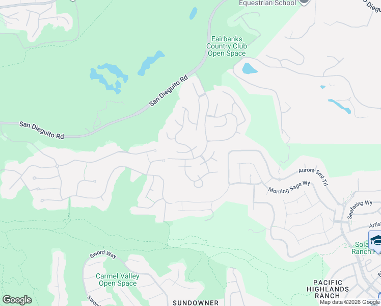 map of restaurants, bars, coffee shops, grocery stores, and more near 5185 Triple Crown Row in San Diego