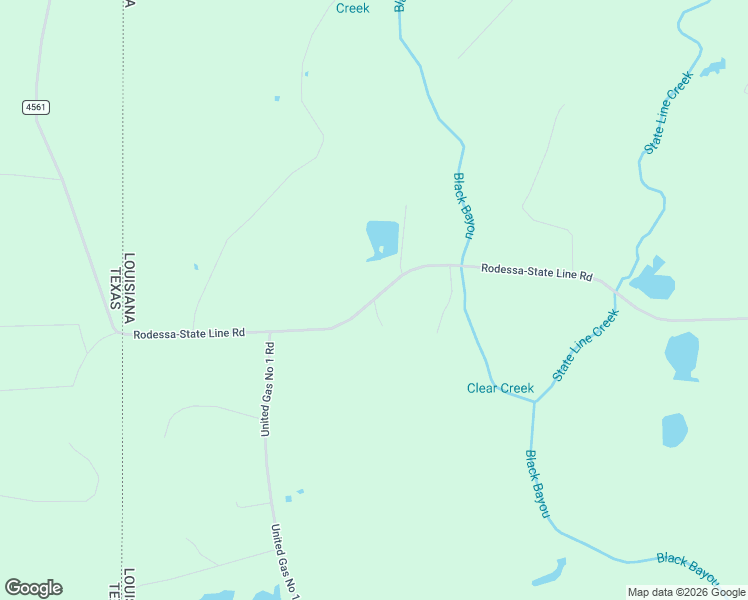 map of restaurants, bars, coffee shops, grocery stores, and more near 10916 Rodessa-State Line Road in Rodessa