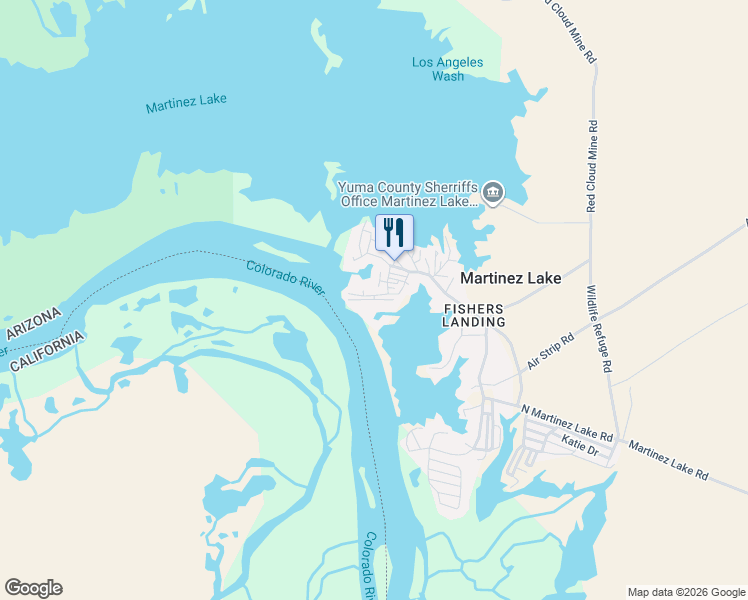 map of restaurants, bars, coffee shops, grocery stores, and more near 10407 Vista Del Rio in Yuma