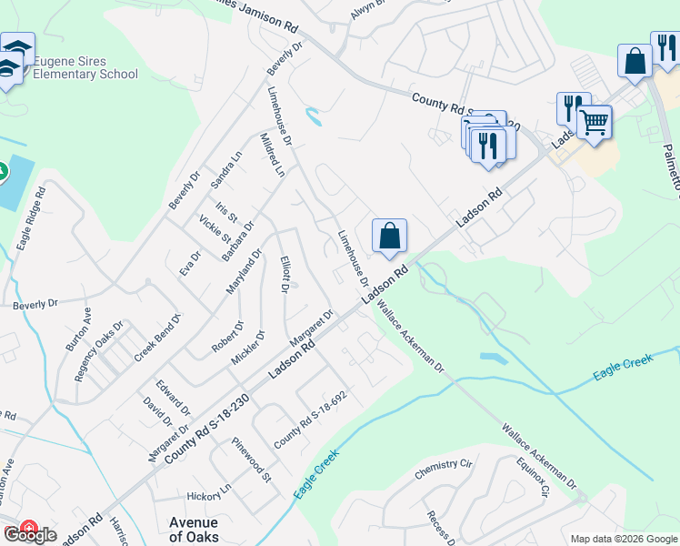 map of restaurants, bars, coffee shops, grocery stores, and more near 101 Tuscany Court in Ladson