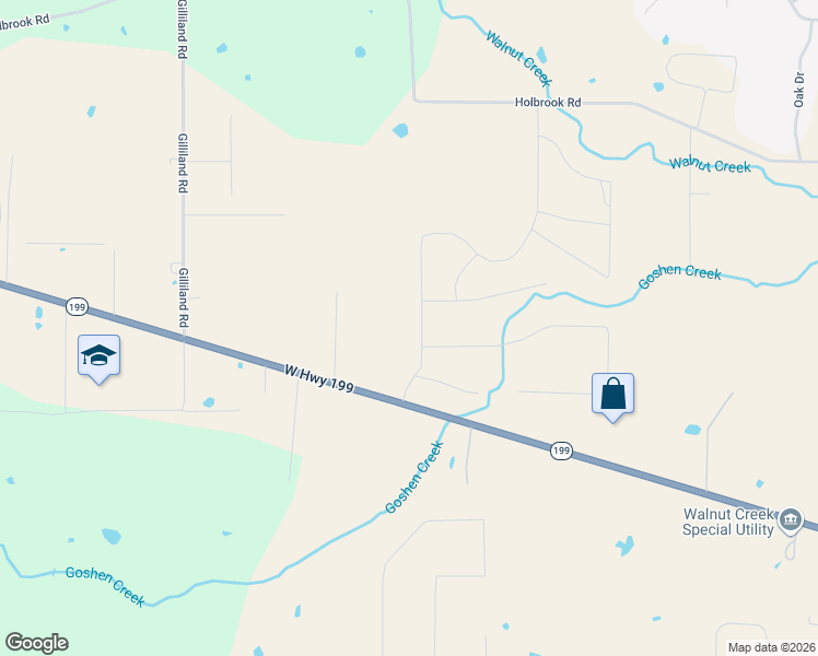map of restaurants, bars, coffee shops, grocery stores, and more near 201 Clayton Crossing in Springtown