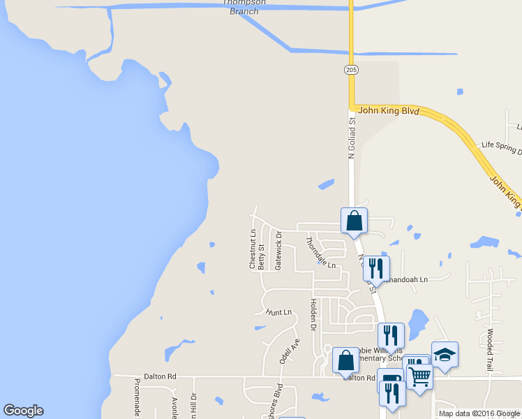 map of restaurants, bars, coffee shops, grocery stores, and more near 4004 Oakhurst Court in Rockwall