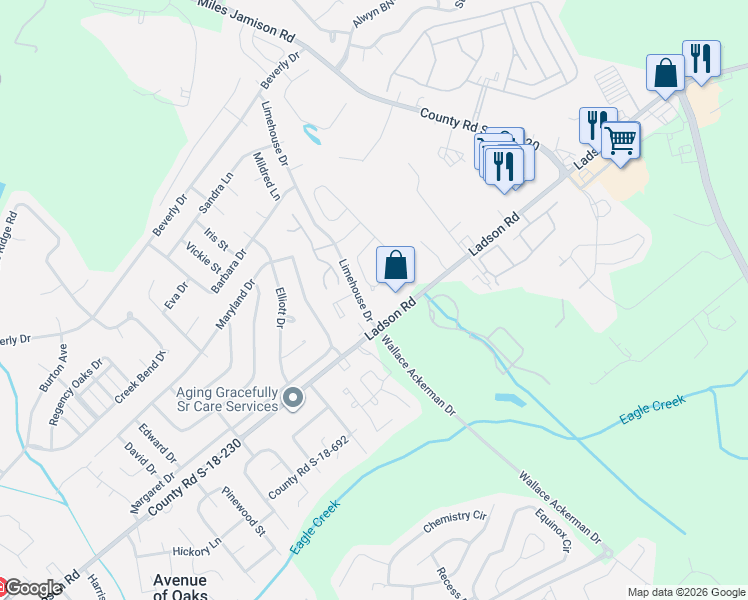map of restaurants, bars, coffee shops, grocery stores, and more near 150 2 Pond Loop in Ladson