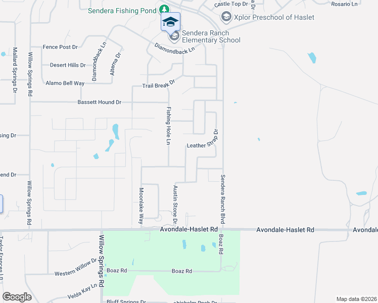 map of restaurants, bars, coffee shops, grocery stores, and more near 13416 Leather Strap Drive in Haslet