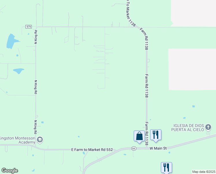 map of restaurants, bars, coffee shops, grocery stores, and more near 655 Northstar Road in Royse City
