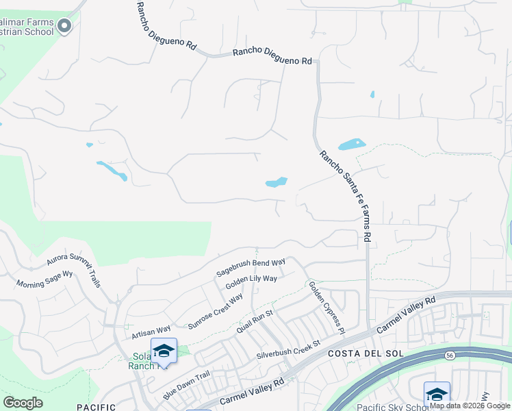 map of restaurants, bars, coffee shops, grocery stores, and more near 6357 Clubhouse Drive in Rancho Santa Fe