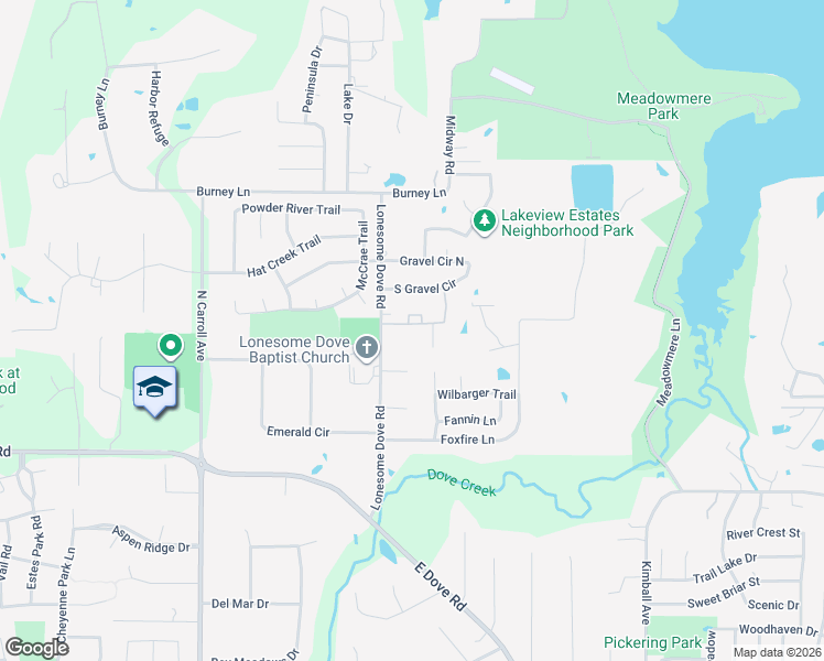 map of restaurants, bars, coffee shops, grocery stores, and more near 2451 Lonesome Dove Road in Grapevine