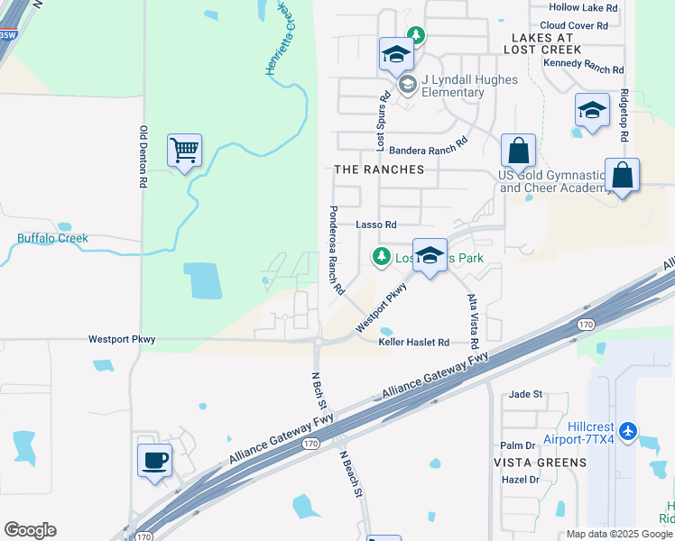 map of restaurants, bars, coffee shops, grocery stores, and more near 3400 Star Ranch Court in Roanoke