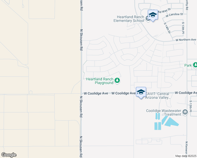 map of restaurants, bars, coffee shops, grocery stores, and more near 2231 West Roosevelt Avenue in Coolidge