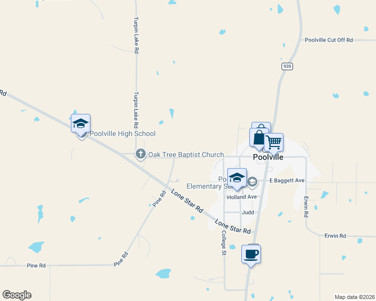 map of restaurants, bars, coffee shops, grocery stores, and more near 337 Seaberry Road in Poolville
