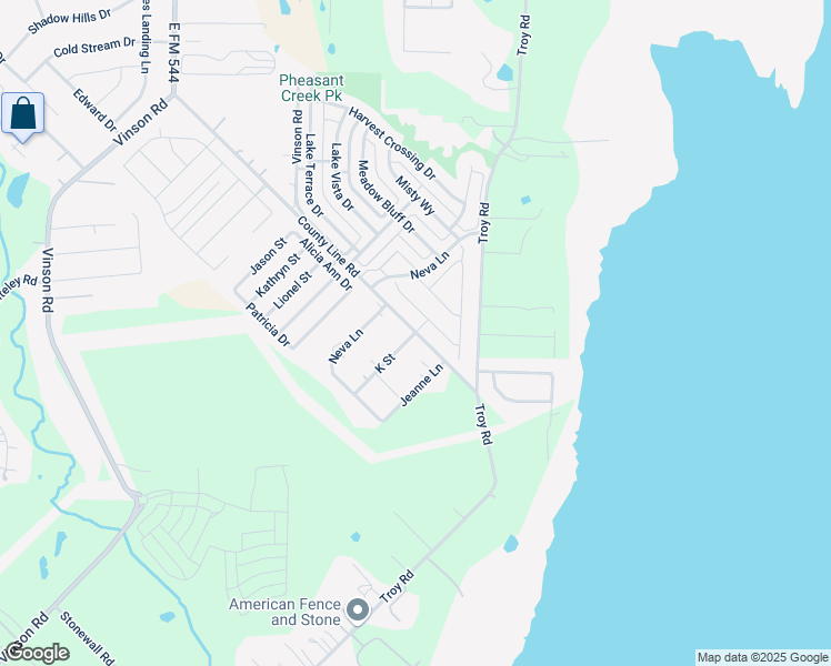 map of restaurants, bars, coffee shops, grocery stores, and more near 2311 County Line Road in Wylie