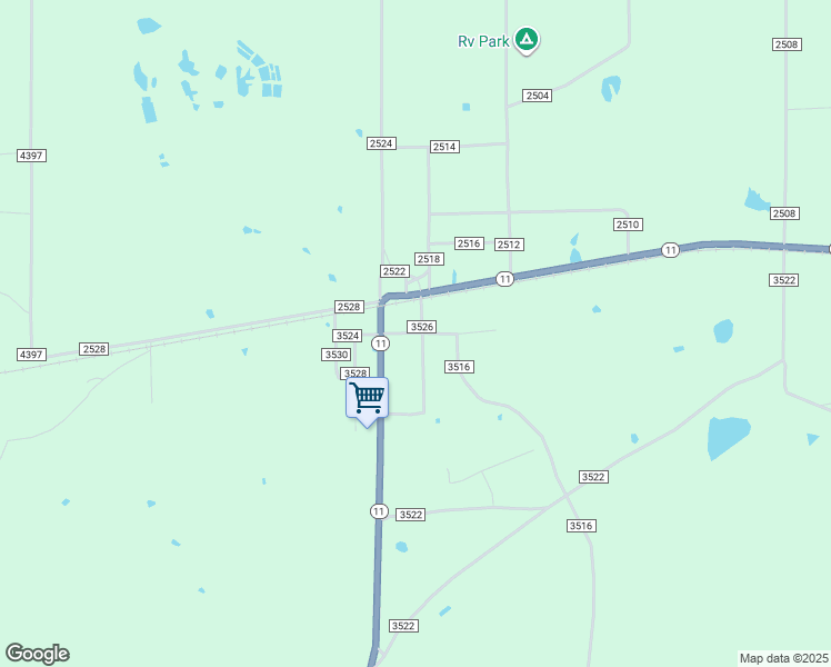 map of restaurants, bars, coffee shops, grocery stores, and more near County Road 3524 in Leesburg