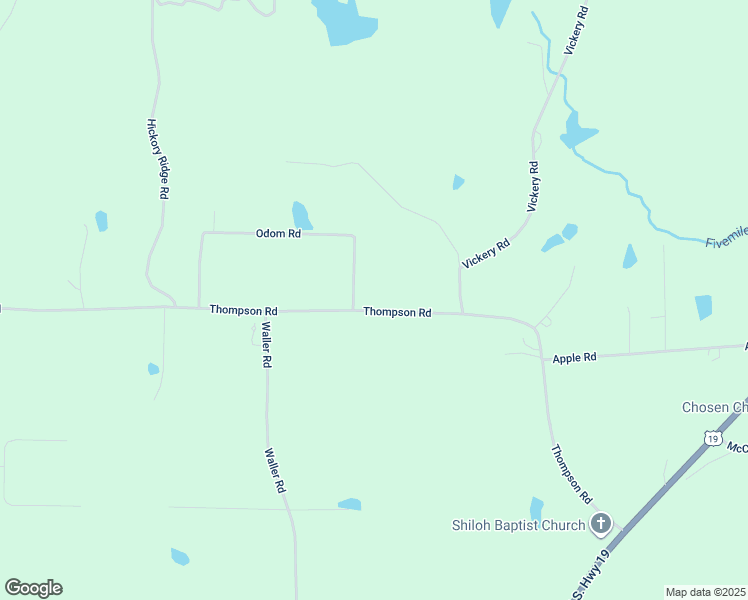 map of restaurants, bars, coffee shops, grocery stores, and more near 554 Thompson Road in Meansville