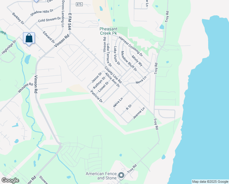 map of restaurants, bars, coffee shops, grocery stores, and more near 1916 Nicholas Street in Wylie
