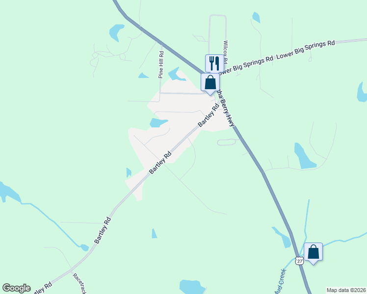 map of restaurants, bars, coffee shops, grocery stores, and more near 181 Bartley Road in LaGrange