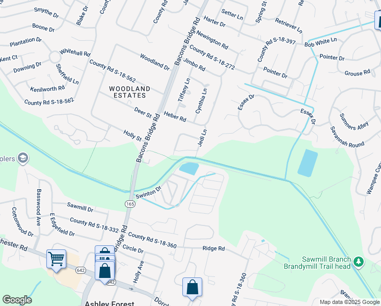 map of restaurants, bars, coffee shops, grocery stores, and more near 110 Magwood Drive in Summerville