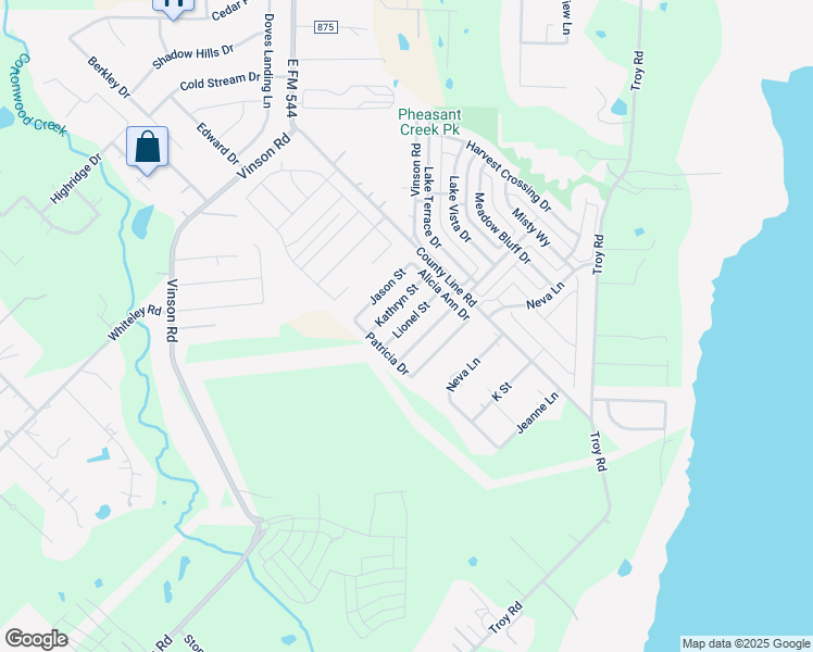 map of restaurants, bars, coffee shops, grocery stores, and more near 1734 Lionel Street in Wylie