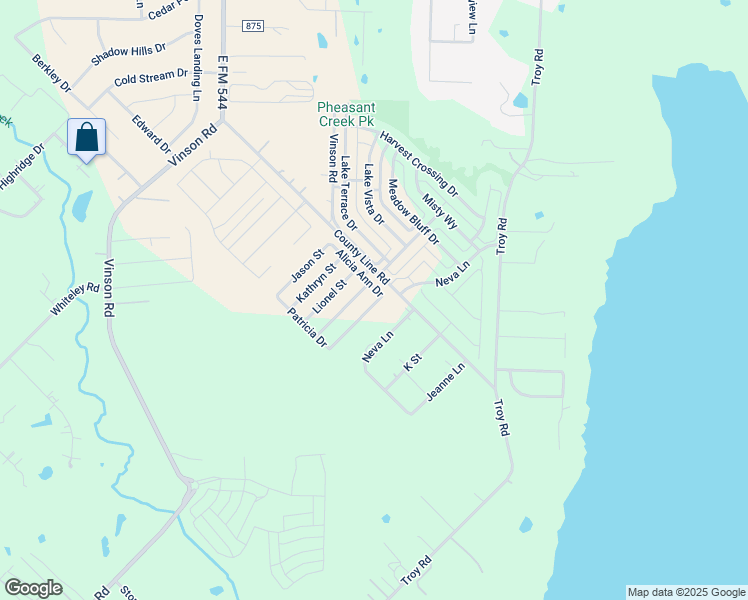 map of restaurants, bars, coffee shops, grocery stores, and more near 1907 Nicholas Street in Wylie