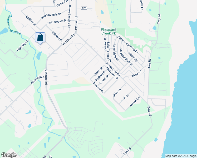 map of restaurants, bars, coffee shops, grocery stores, and more near 196 Kathryn Street in Wylie