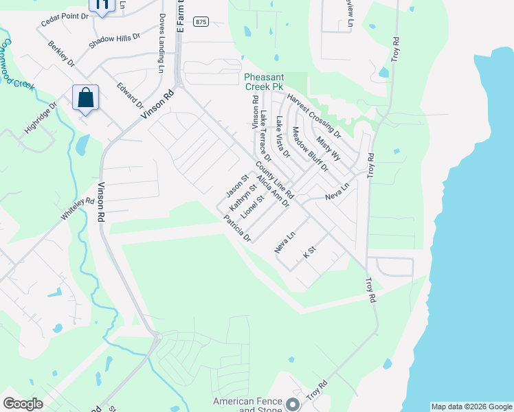 map of restaurants, bars, coffee shops, grocery stores, and more near 1708 Lionel Street in Wylie