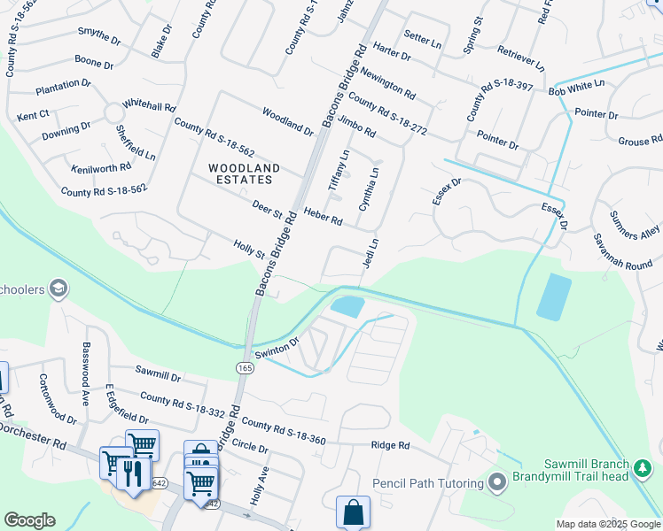 map of restaurants, bars, coffee shops, grocery stores, and more near 120 Langley Drive in Summerville
