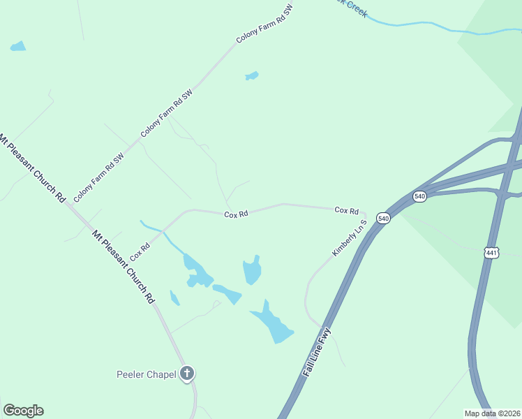 map of restaurants, bars, coffee shops, grocery stores, and more near 160 Cox Road in Milledgeville