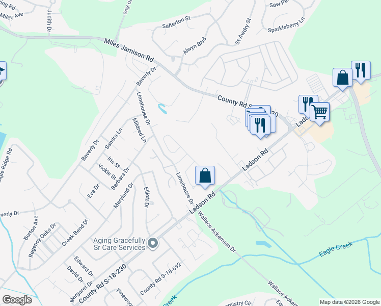 map of restaurants, bars, coffee shops, grocery stores, and more near 196 2 Pond Loop in Ladson