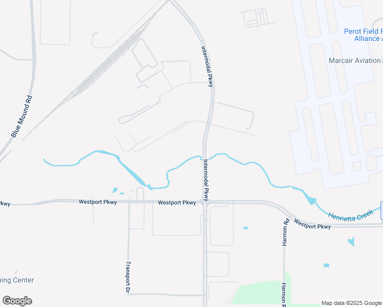 map of restaurants, bars, coffee shops, grocery stores, and more near 170 Intermodal Parkway in Fort Worth