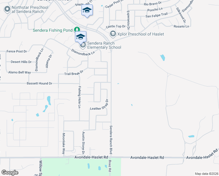 map of restaurants, bars, coffee shops, grocery stores, and more near 13544 Leather Strap Drive in Haslet
