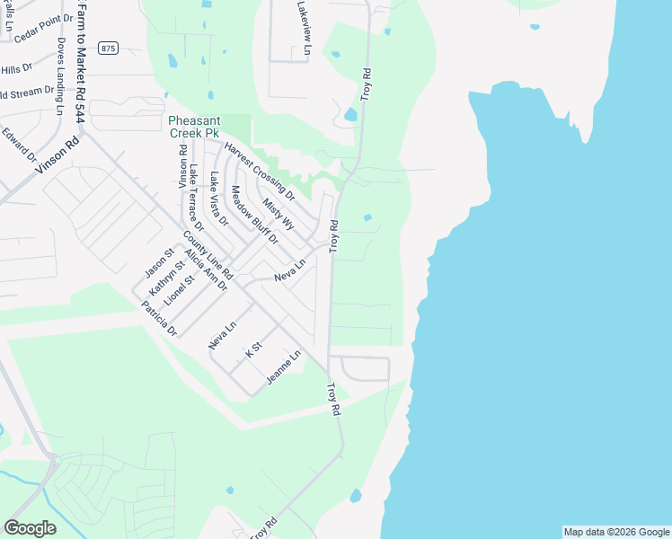 map of restaurants, bars, coffee shops, grocery stores, and more near 2958-2980 Troy Road in Wylie
