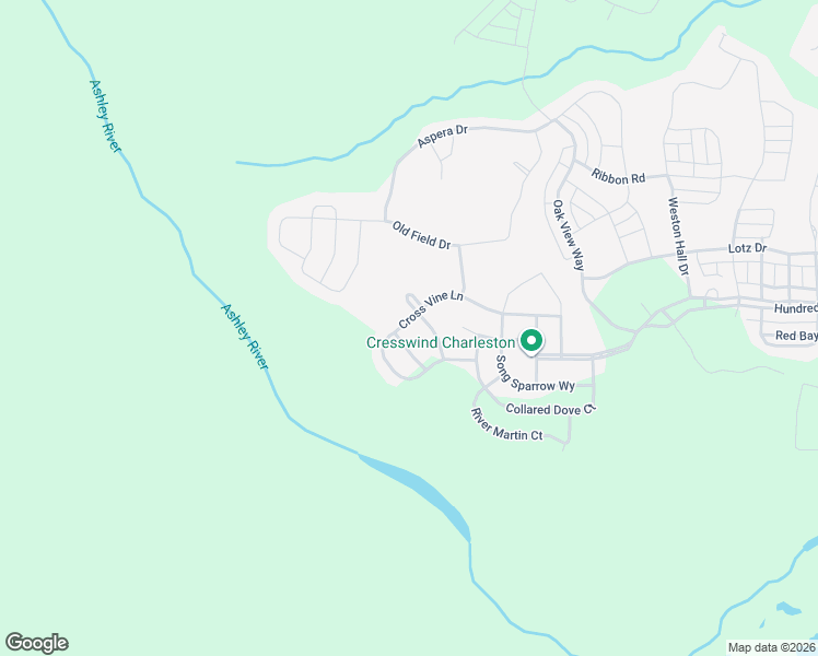 map of restaurants, bars, coffee shops, grocery stores, and more near 3091 Cross Vine Lane in Summerville